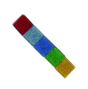 assortiment de mosaique en resine pailletee carnaval10x10mm 150g