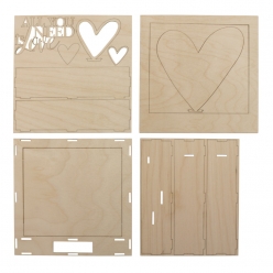 kit bois cadre a motif 3d fscmixcred