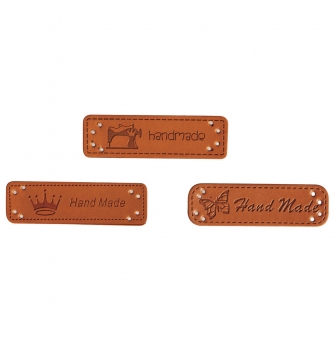 labels en simili cuir  handmade