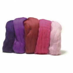 laine cardee merino extra fine 18 mic teinte rose fonce