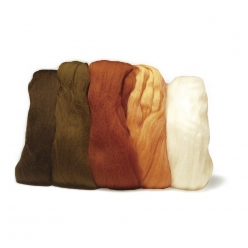 laine cardee merino extra fine 18 mic teintes brunes