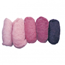 laine vierge mouchetee toison teintes roses