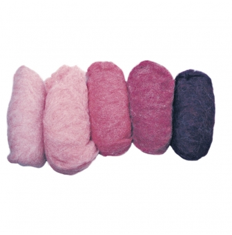 laine vierge mouchetee toison teintes roses
