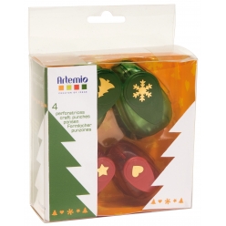 set de 4 perforatrices de noel 1 16 cm