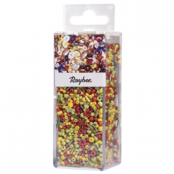 melange de paillettes perles et du fil