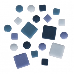 melange tesselles tons bleues 2 tailles