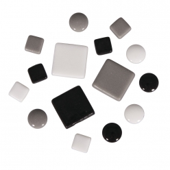 melange tesselles noir et blanc 2 tailles