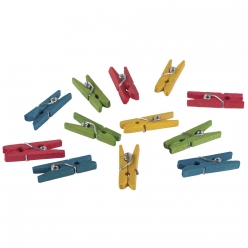 mini pinces a linge en bois assortis 25 cm 48 pieces