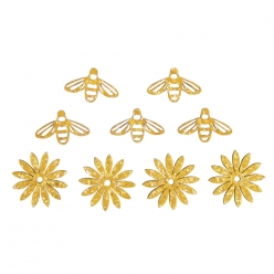 miniatures en bois abeillesfleurs