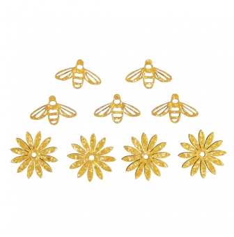miniatures en bois abeillesfleurs