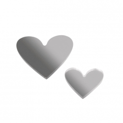 miniatures miroir plastique coeurs