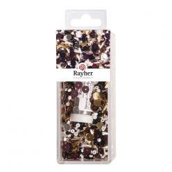 mix paillettes perles en verre et fil