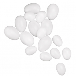 oeufs en plastique 10cm o blanc