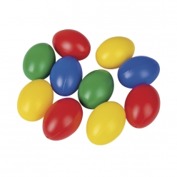 oeufs en plastique 6cm 4 couleurs assorties sachet 10 pces