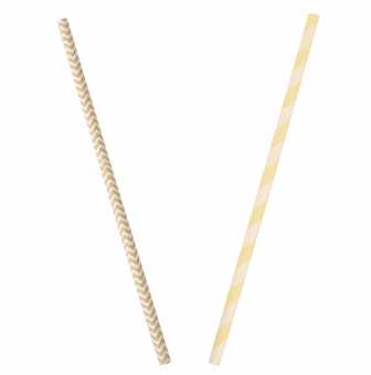 pailles en papier pour aliments beige 25 pieces