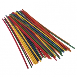 pailles longueur 22 cm 50p assorties