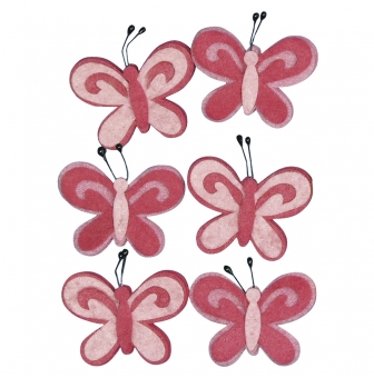 papillon en feutrine 5 cm 6 pieces