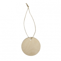 pendentif en bois disque 6 cm o