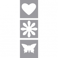 trio de perforatrices 254 cm coeur fleur papillon
