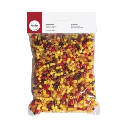 perles a repasser 5mm mix jaune orange brun 3000 pieces