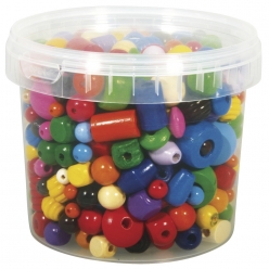 perles en bois multicolores 4  16 mm o 400 gr