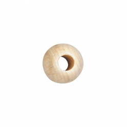 perles en bois polies 25 mm o