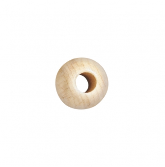 perles en bois polies 25 mm o