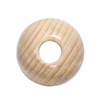 perles en bois polies 30 mm o