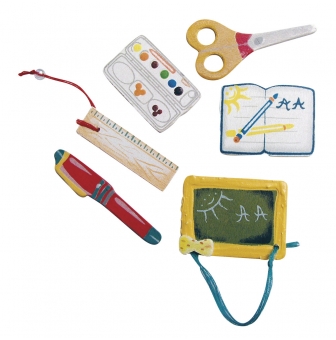 petits objets en bois rentree scolaire 3  4 cm
