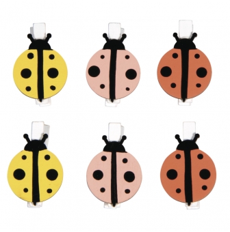 pinces en bois coccinelle