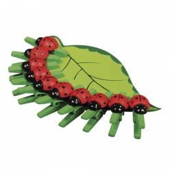 pinces en bois coccinelle 25 cm