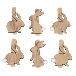 pinces en bois lapin