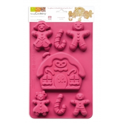 moule en silicone la famille gingerbread