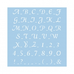 pochoir ecriture majuscules classique 30x30 cm