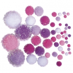 pompons metallic assortis