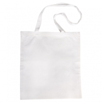 sac coton avec anses longues 42x38 cm blanc