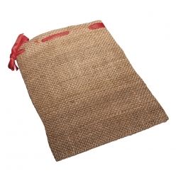 sachets jute cordon rouge 14x18 cm 2 pieces