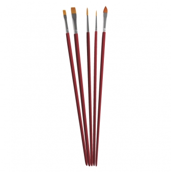 set de pinceaux assortis synthetiques ii 5 pieces