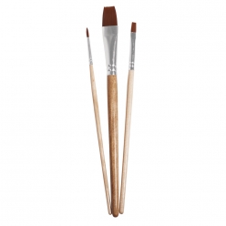 set de 3 pinceaux deco  metal et vernis