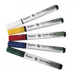 set marqueurs pour textile couvrant 5 pieces
