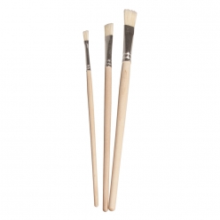set de 3 pinceaux scolaires soies de porc 4812