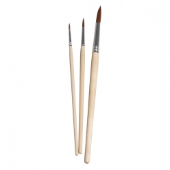 set pinceaux ronds enfants 3 pieces