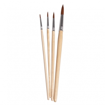 set de 4 pinceaux scolaires synthetiques 13610