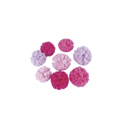 soft tulle pompons assortis