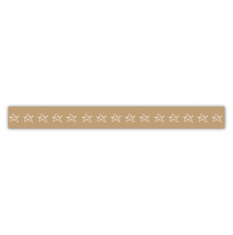 washi tape etoiles 15mm rouleau 15m marron
