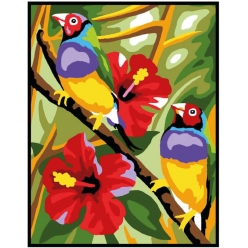 kit canevas les inseparables 20x25cm