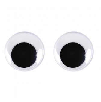 yeux mobiles en plastique a coller 35 mm