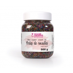 perles de rocaille translucides pot de 500g