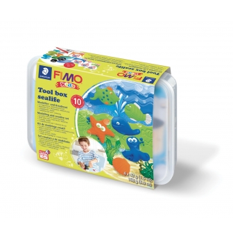 fimo kids modellier set tool box sealife 10 teilig