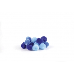 pompons 15 cm degrade de bleu 45 pieces